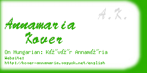 annamaria kover business card